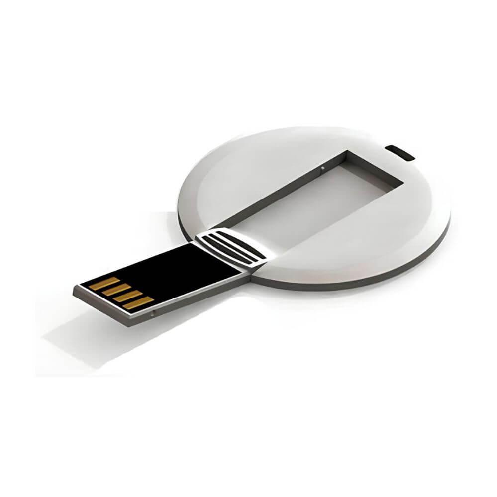Mini Pen Drive TP1207 na cor Branco, brinde personalizado Sky Brindes