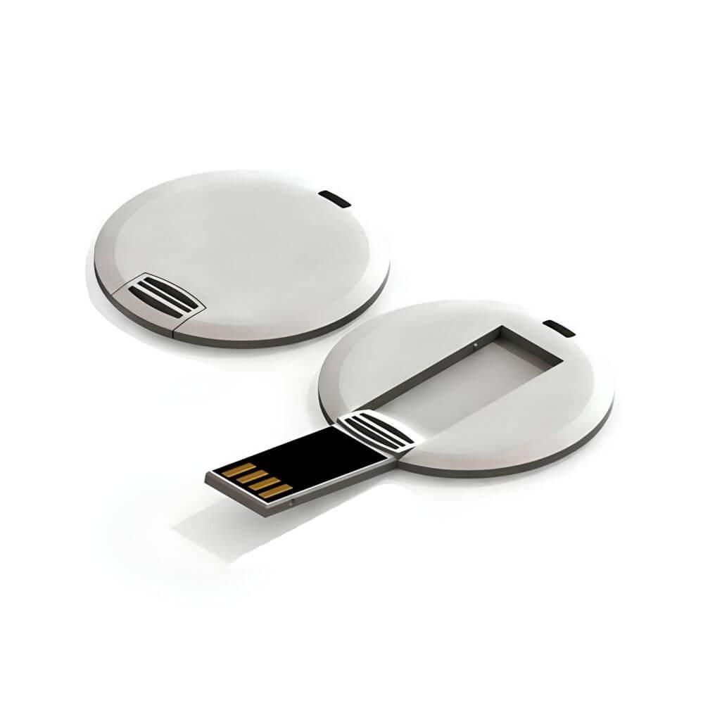 Mini Pen Drive TP1207 na cor Branco, brinde personalizado Sky Brindes