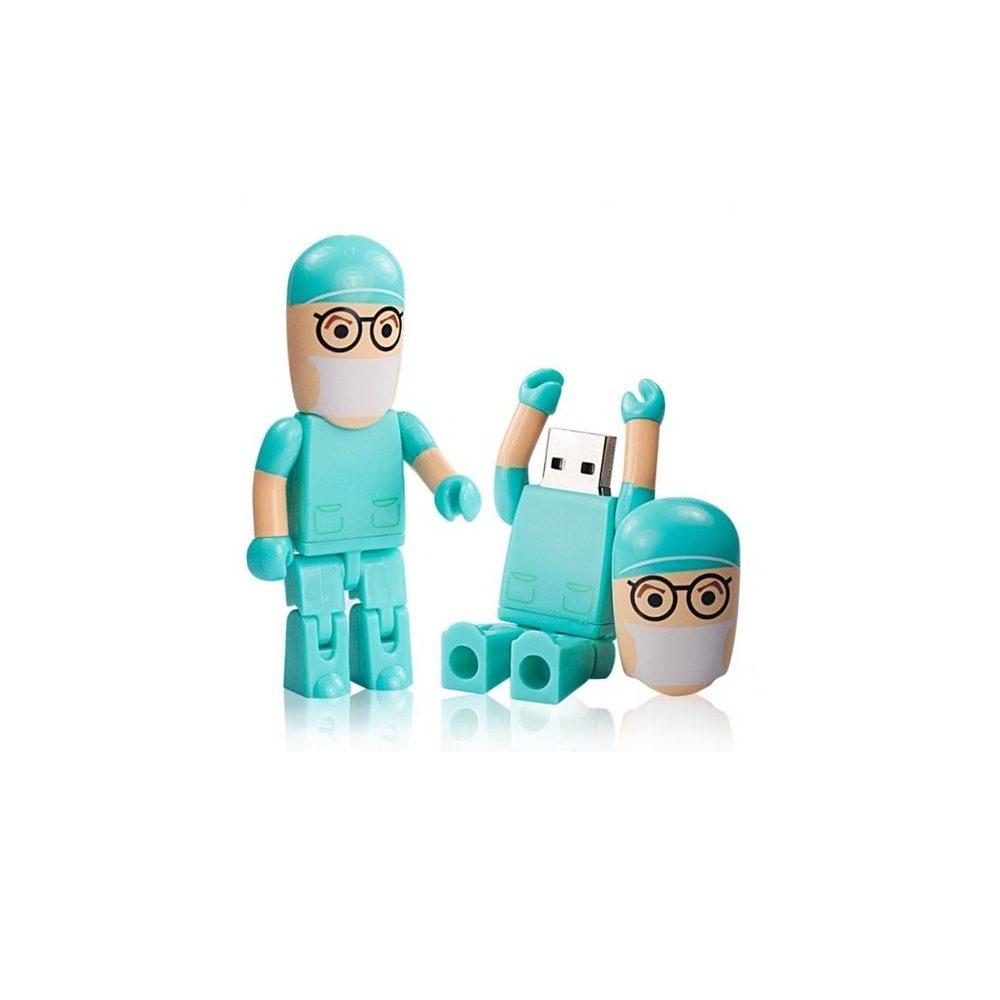 Pen Drive 3D TP1253 na cor Azul, brinde personalizado Sky Brindes
