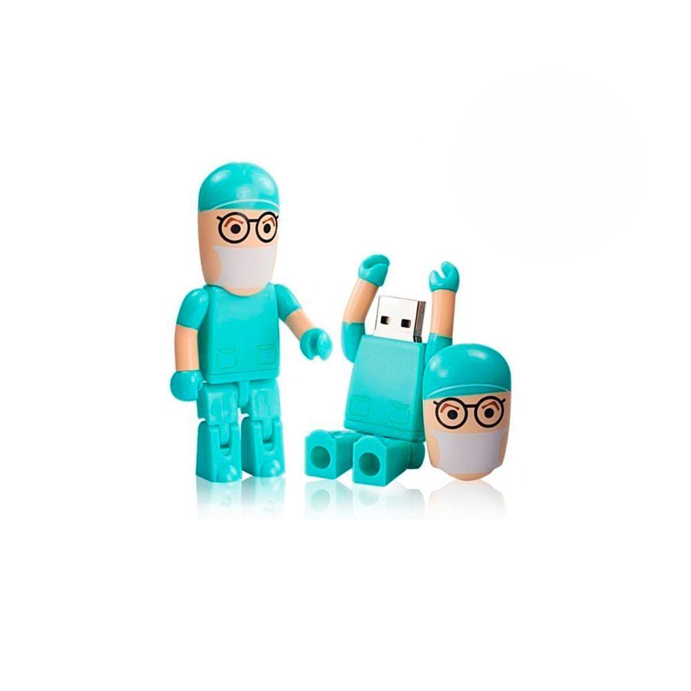 Pen Drive 3D TP1253 na cor Azul, brinde personalizado Sky Brindes
