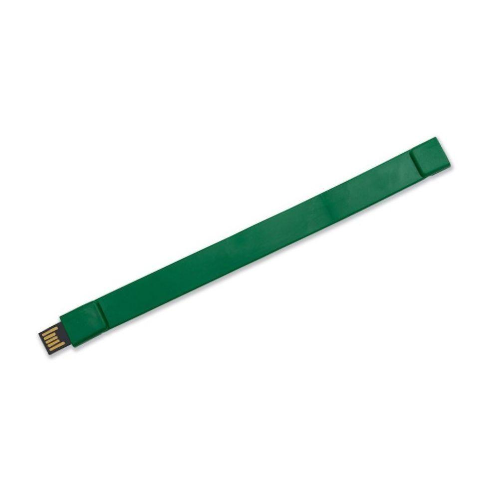 Pen Drive Pulseira TP1261 na cor Verde, brinde personalizado Sky Brindes