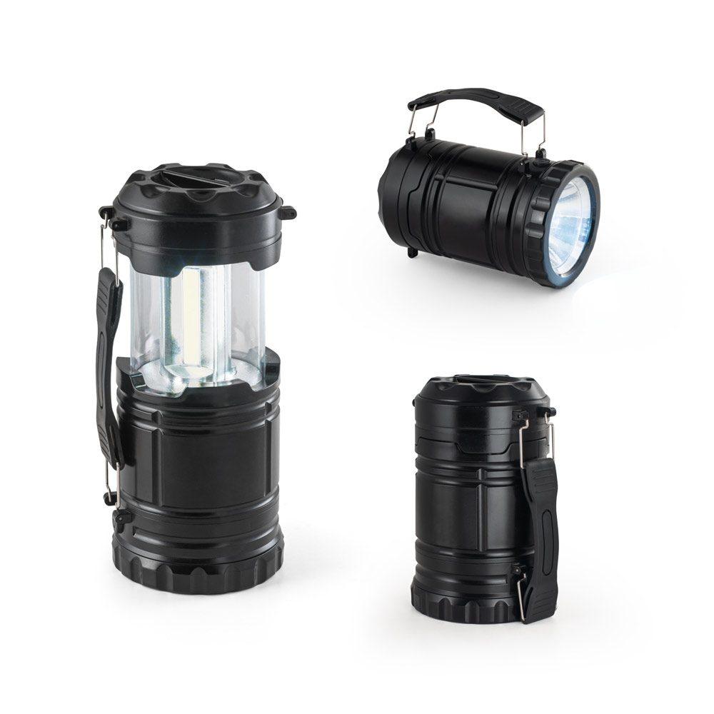 Lanterna 2 em 1 UF1209 na cor Preto, brinde personalizado Sky Brindes