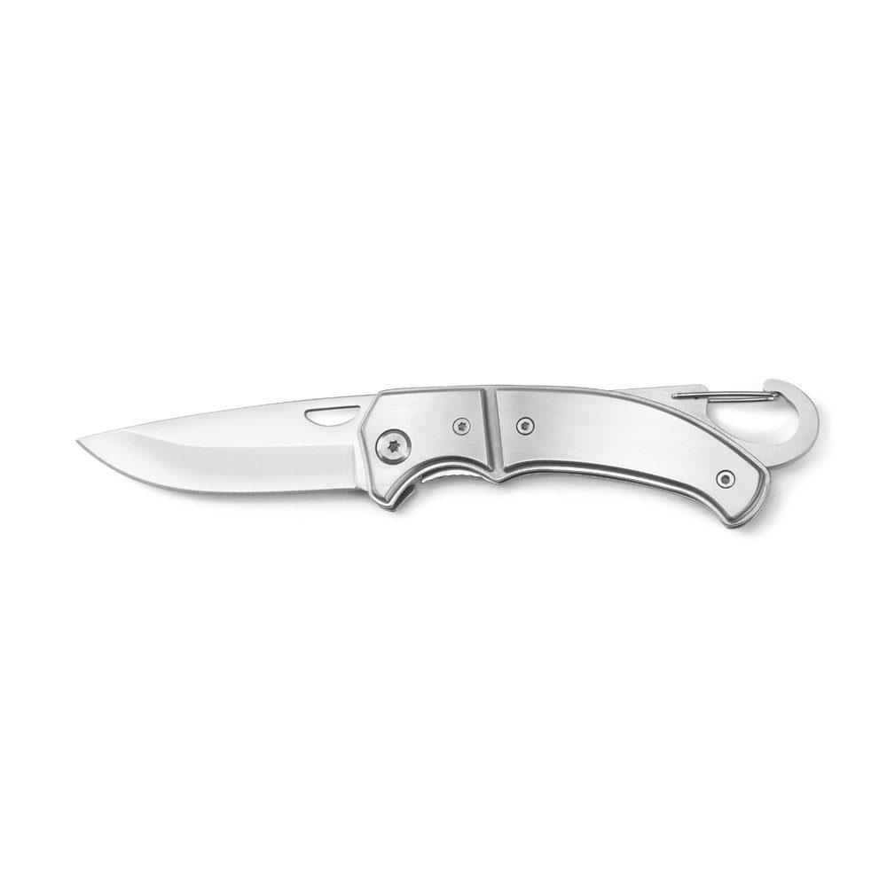 Canivete Aço Inox UF1213 na cor Cromado, brinde personalizado Sky Brindes
