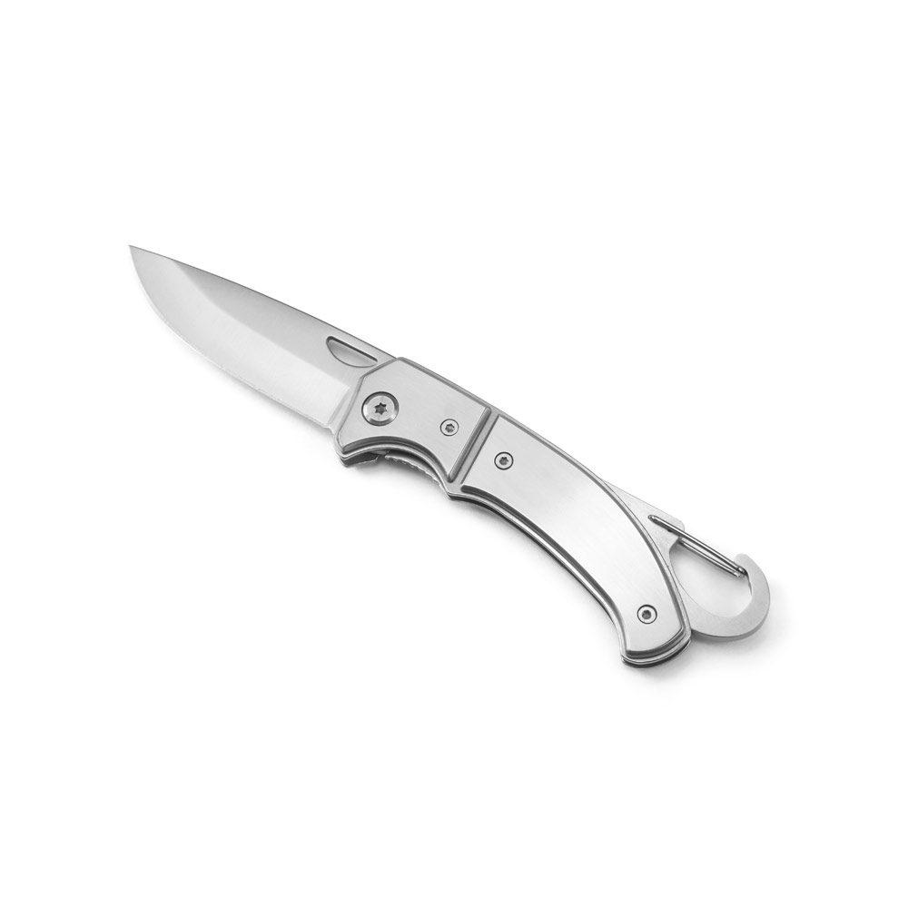 Canivete Aço Inox UF1213 na cor Cromado, brinde personalizado Sky Brindes