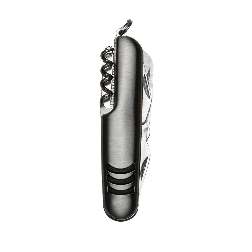 Canivete 9 funções c capinha UF1221 na cor Inox, brinde personalizado Sky Brindes