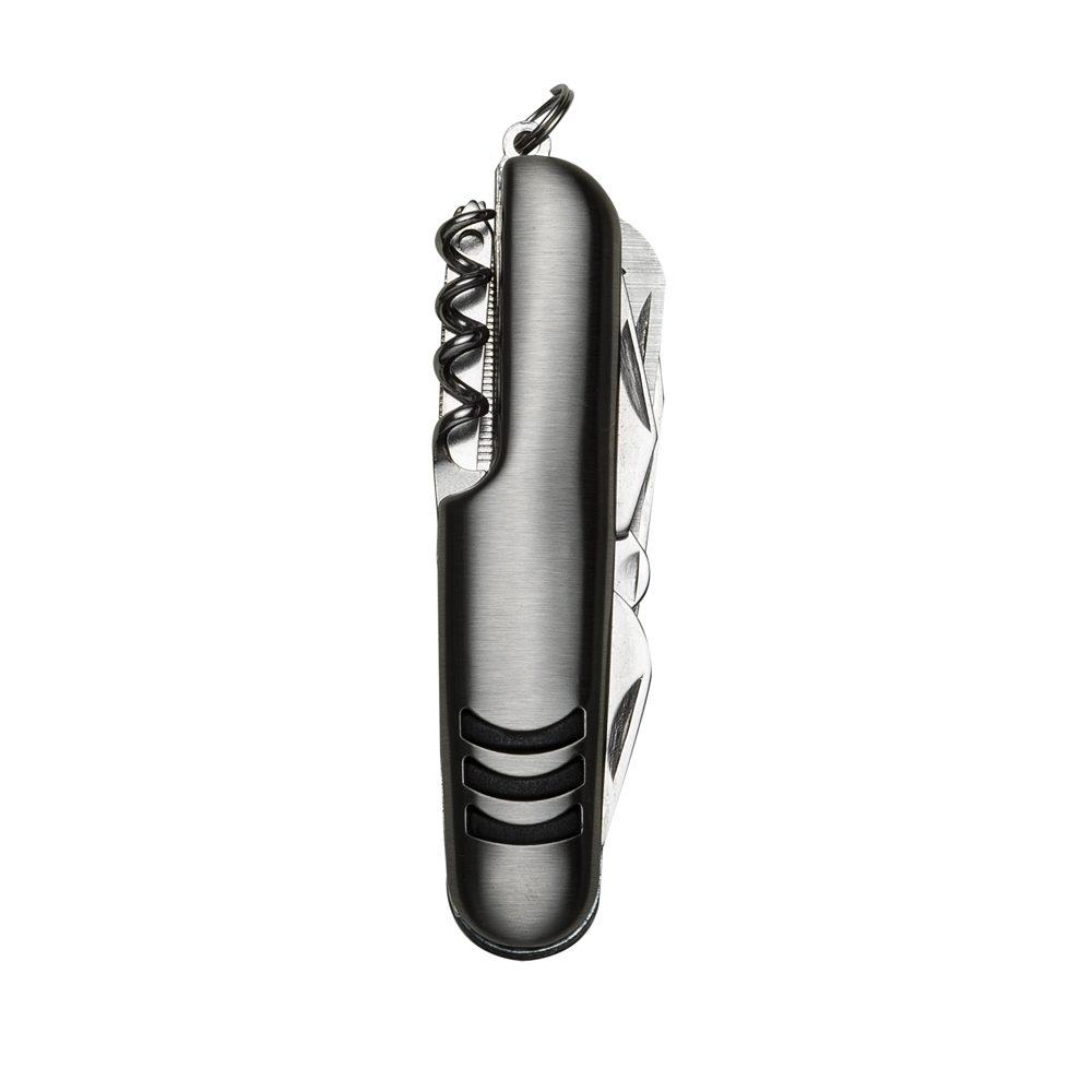 Canivete 9 funções c capinha UF1221 na cor Inox, brinde personalizado Sky Brindes