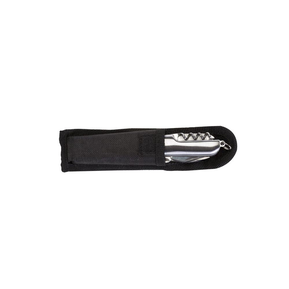 Canivete 9 funções c capinha UF1221 na cor Inox, brinde personalizado Sky Brindes