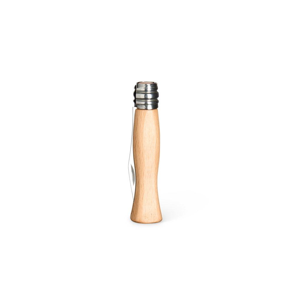 Canivete de madeira UF1228 na cor Madeira e inox, brinde personalizado Sky Brindes