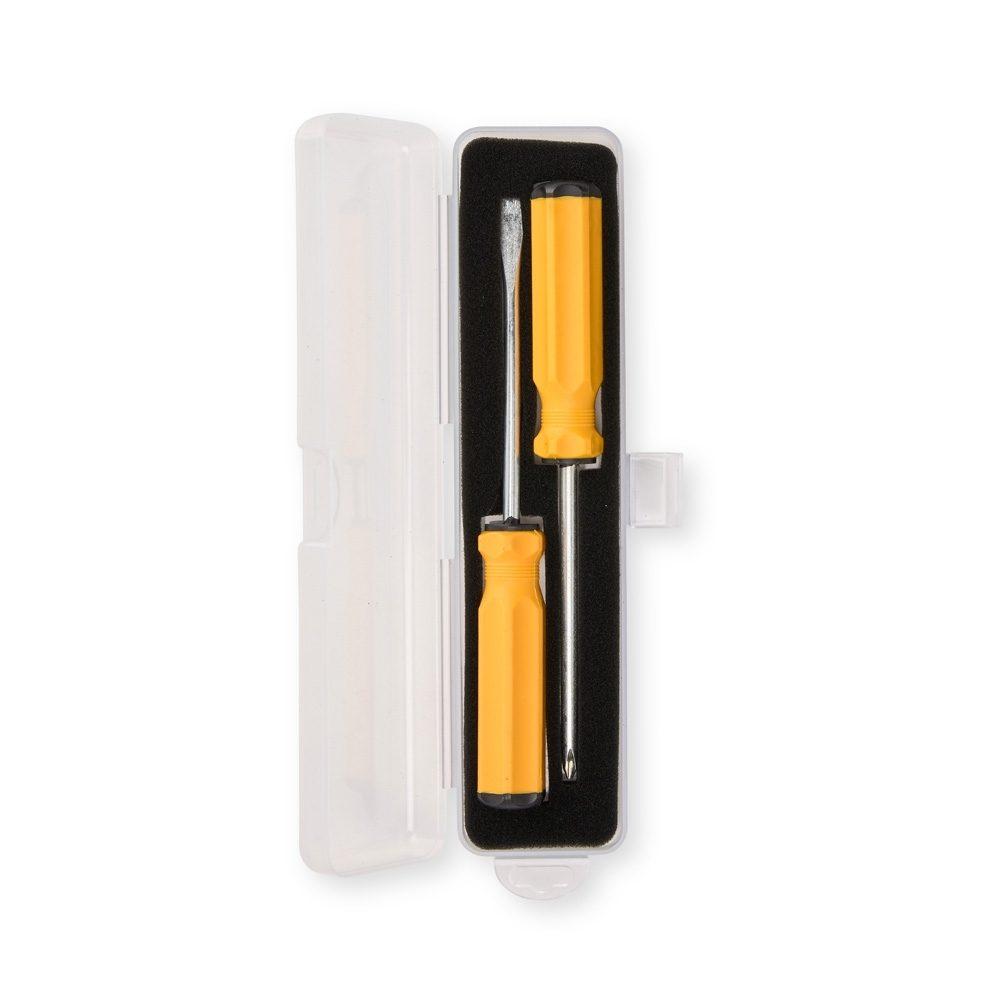 Kit ferramentas 2 peças UF1243 na cor Transparente, brinde personalizado Sky Brindes