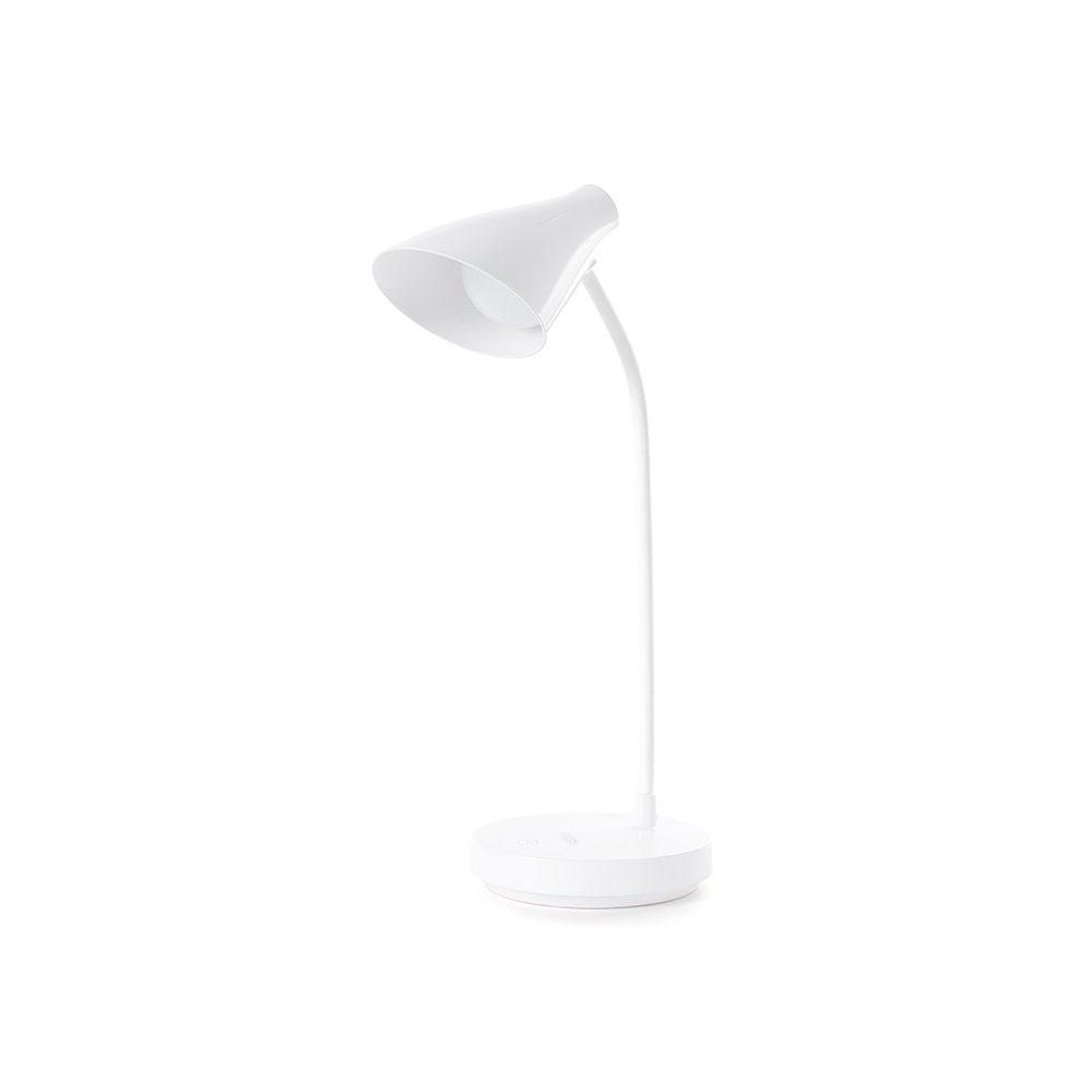 Luminária articulável em led recarregável UF1246 na cor Branco, brinde personalizado Sky Brindes