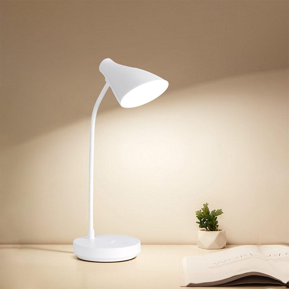 Luminária articulável em led recarregável UF1246 na cor Branco, brinde personalizado Sky Brindes
