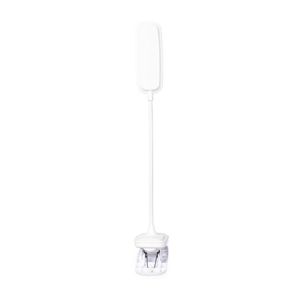 Luminária de mesa recarregável UF1251 na cor Branco, brinde personalizado Sky Brindes