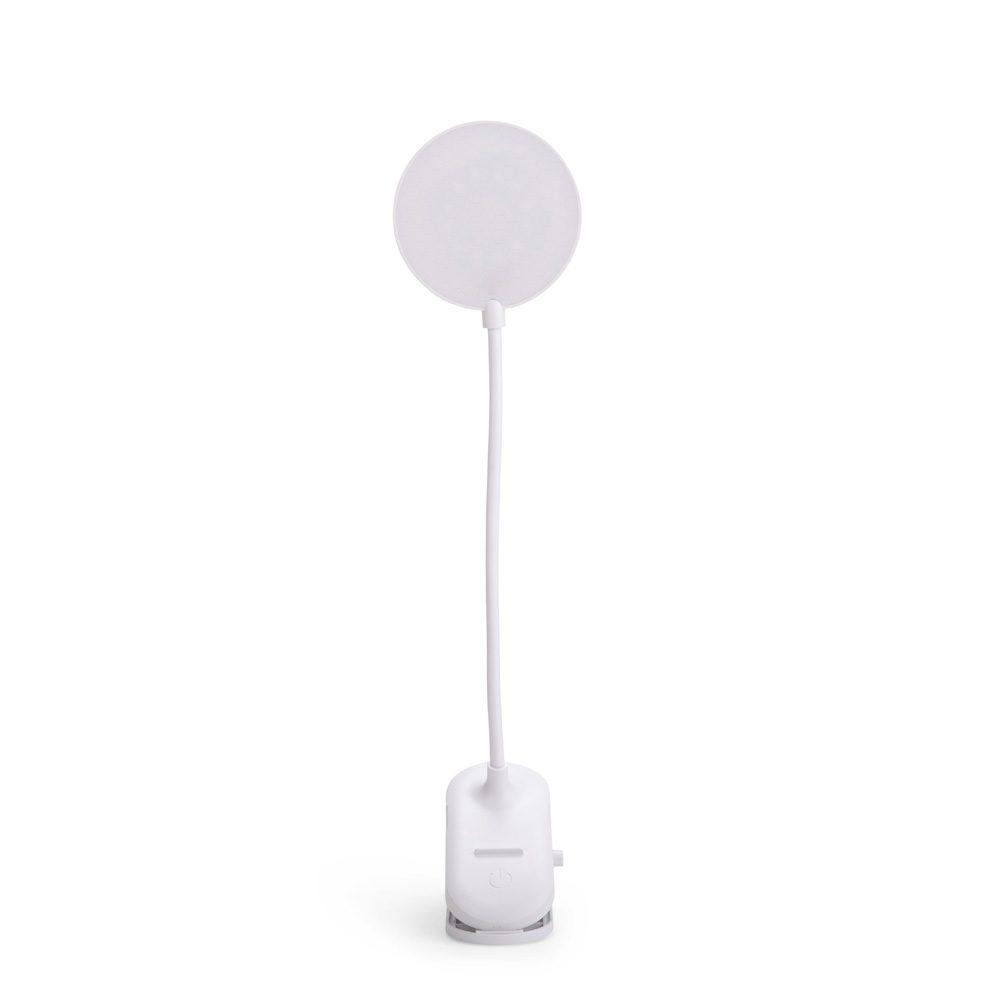 Luminária de mesa recarregável UF1257 na cor Branco, brinde personalizado Sky Brindes