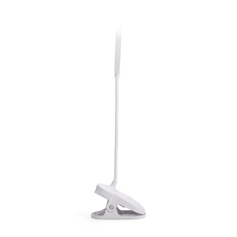 Luminária de mesa recarregável UF1257 na cor Branco, brinde personalizado Sky Brindes