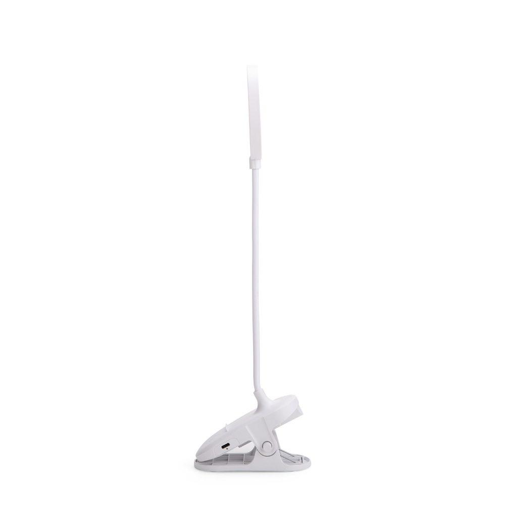 Luminária de mesa recarregável UF1257 na cor Branco, brinde personalizado Sky Brindes