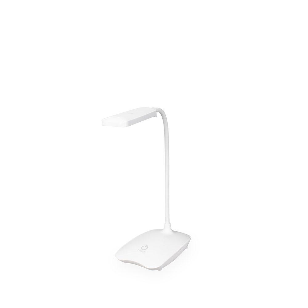 Luminária de mesa recarregável com 16 leds UF1260 na cor Branco, brinde personalizado Sky Brindes