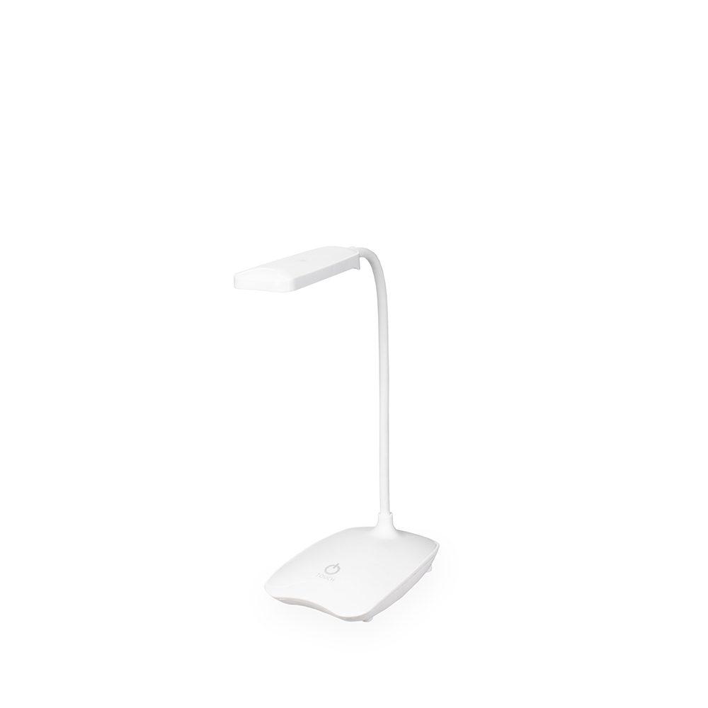 Luminária de mesa recarregável com 16 leds UF1260 na cor Branco, brinde personalizado Sky Brindes