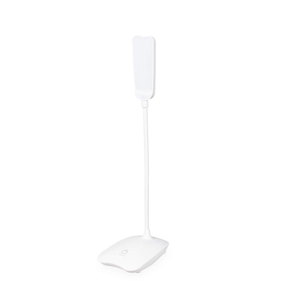 Luminária de mesa recarregável com 16 leds UF1260 na cor Branco, brinde personalizado Sky Brindes