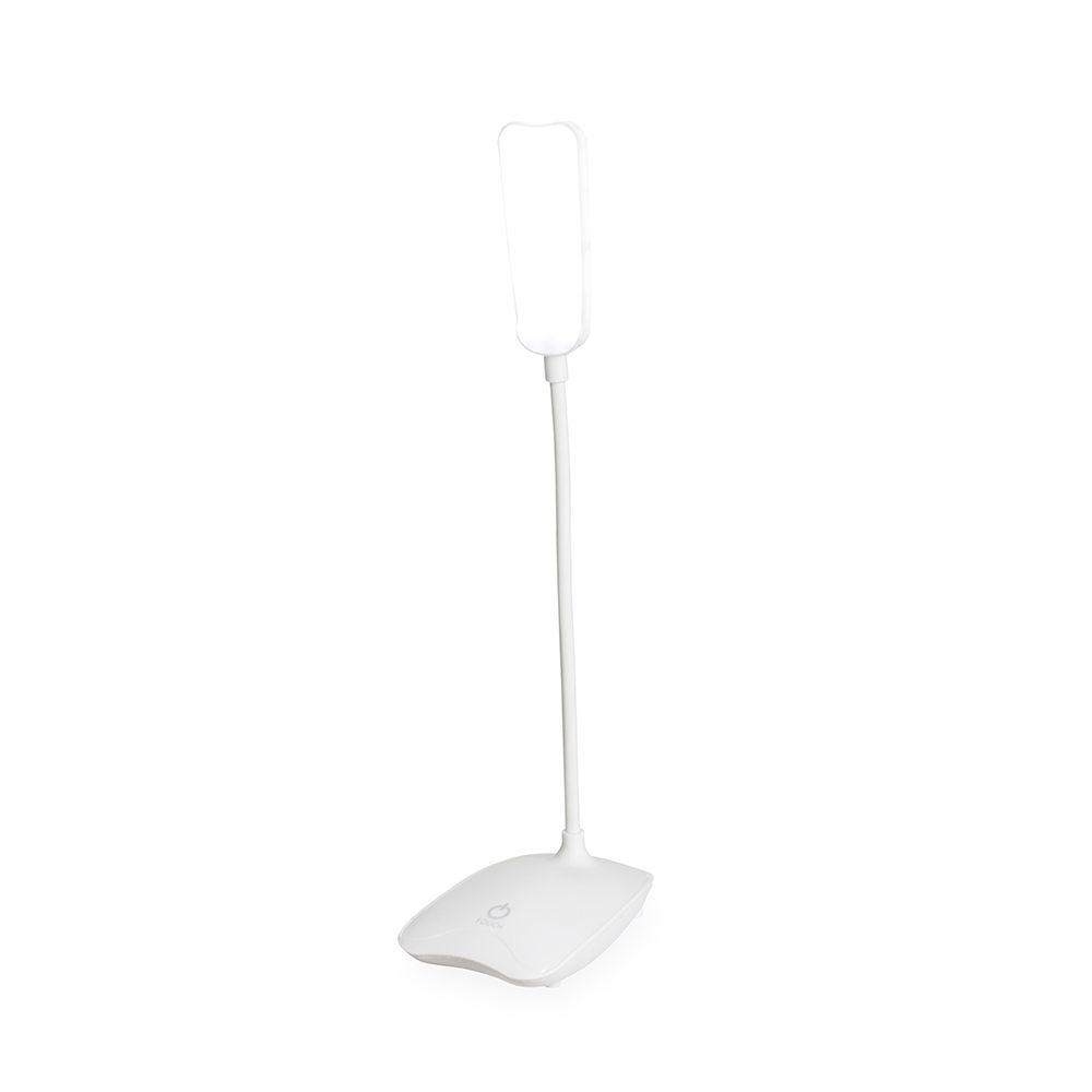 Luminária de mesa recarregável com 16 leds UF1260 na cor Branco, brinde personalizado Sky Brindes