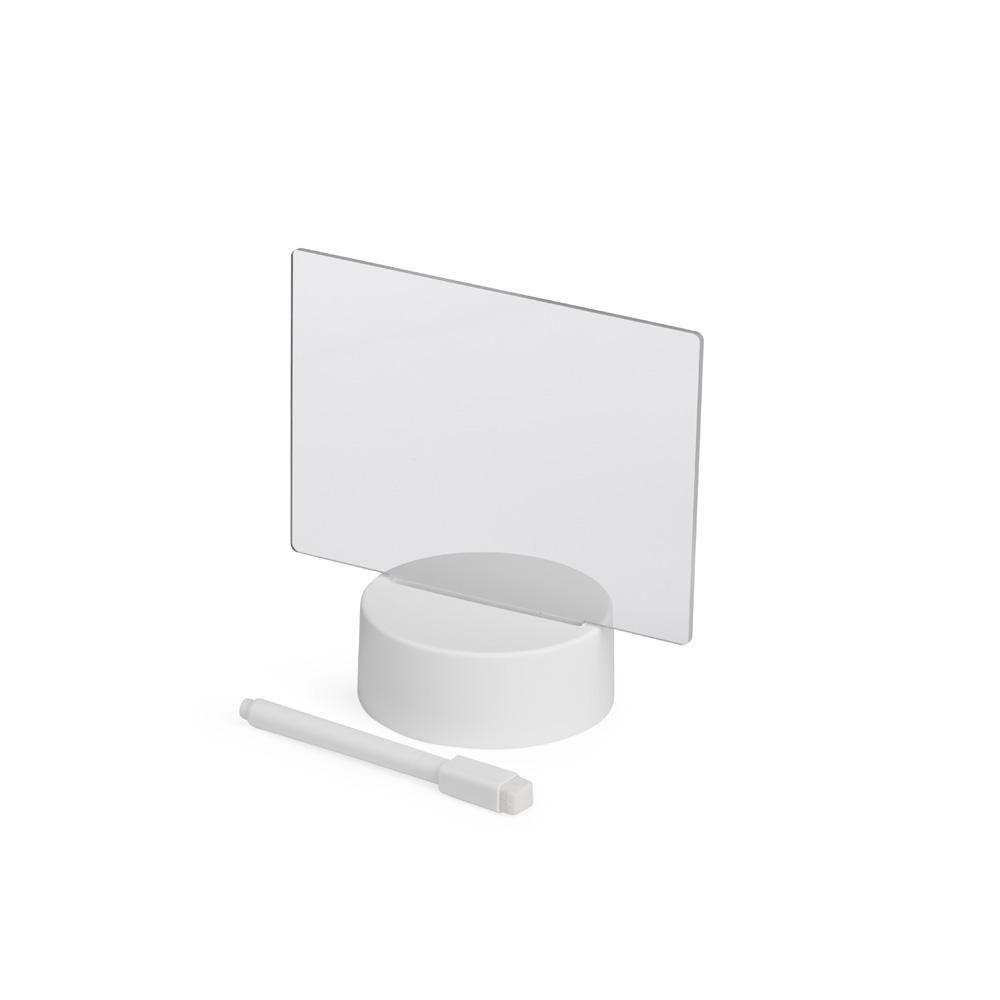 Luminária led de mesa UF1263 na cor Transparente, brinde personalizado Sky Brindes