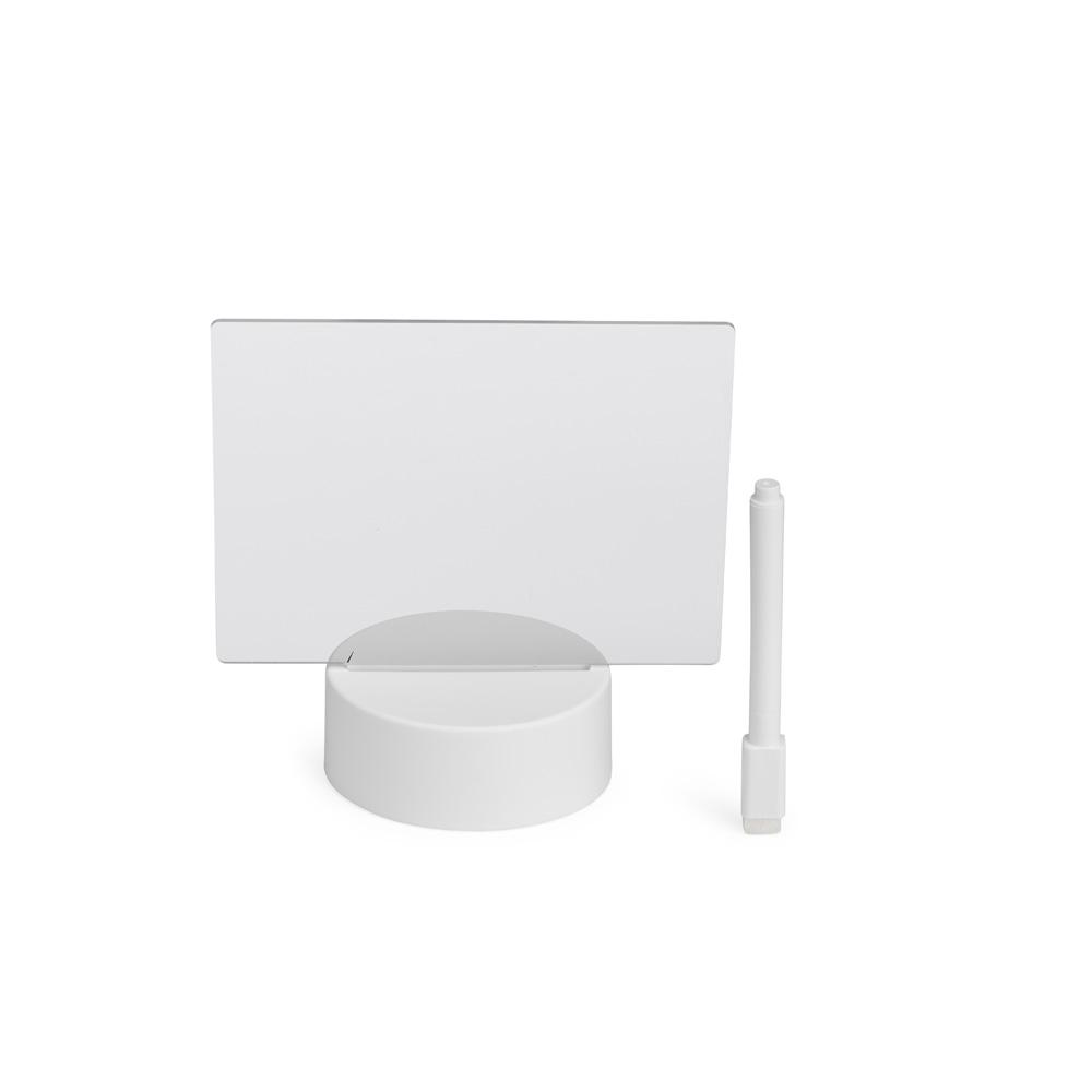 Luminária led de mesa UF1263 na cor Transparente, brinde personalizado Sky Brindes