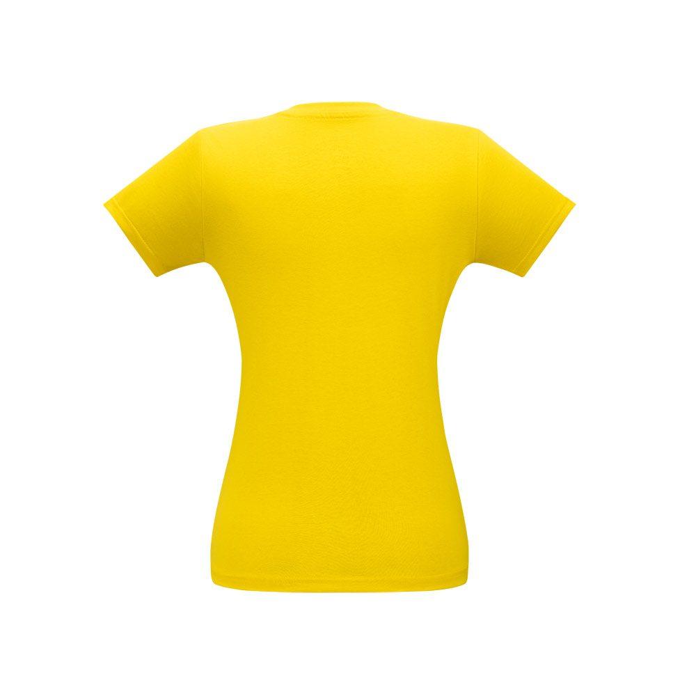 Camiseta Feminina Amora VE0010 na cor Amarelo, brinde personalizado Sky Brindes