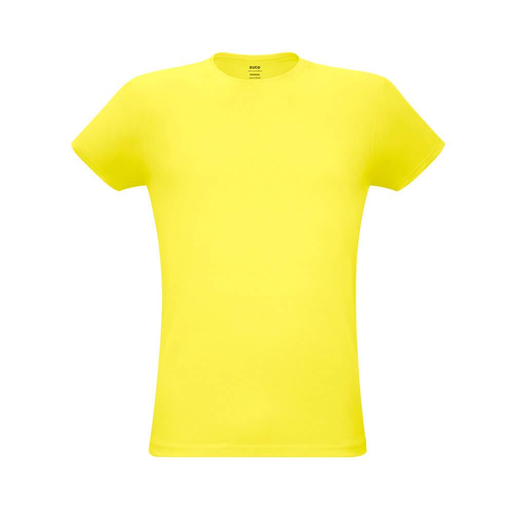 Camiseta Unissex Papaya VE0011 na cor Amarelo limão, brinde personalizado Sky Brindes