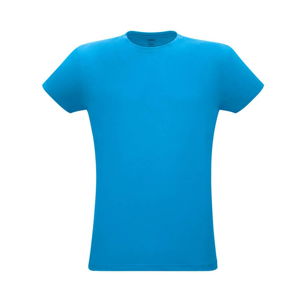 Camiseta Unissex Papaya VE0011 na cor Azul aqua, brinde personalizado Sky Brindes