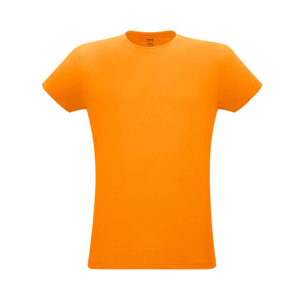 Camiseta Unissex Papaya VE0011 na cor Laranja, brinde personalizado Sky Brindes