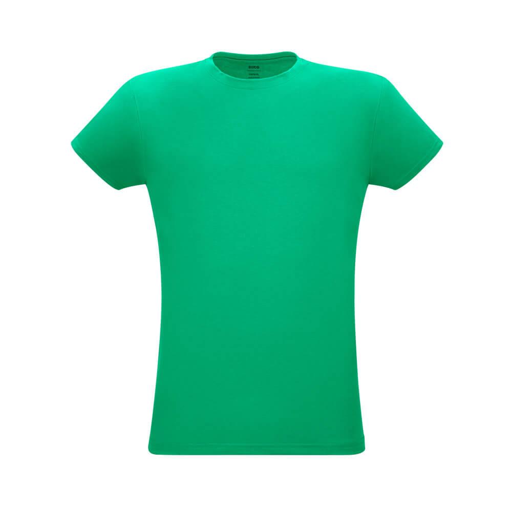 Camiseta Unissex Papaya VE0011 na cor Verde, brinde personalizado Sky Brindes