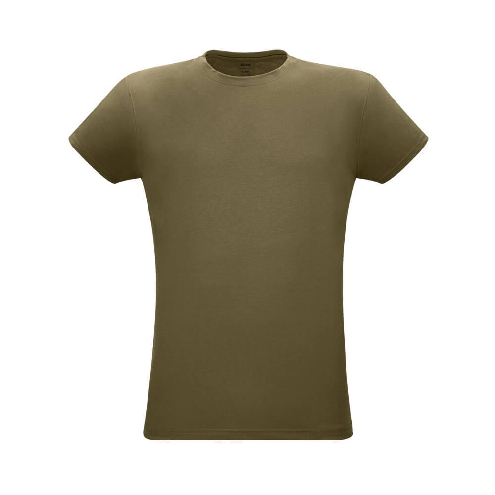 Camiseta Unissex Papaya VE0011 na cor Verde musgo, brinde personalizado Sky Brindes