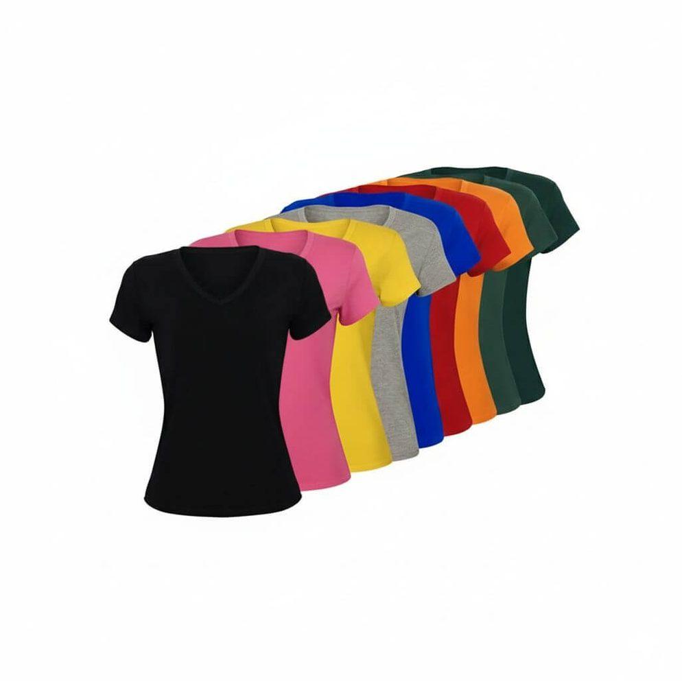 Camiseta Feminina Gola V