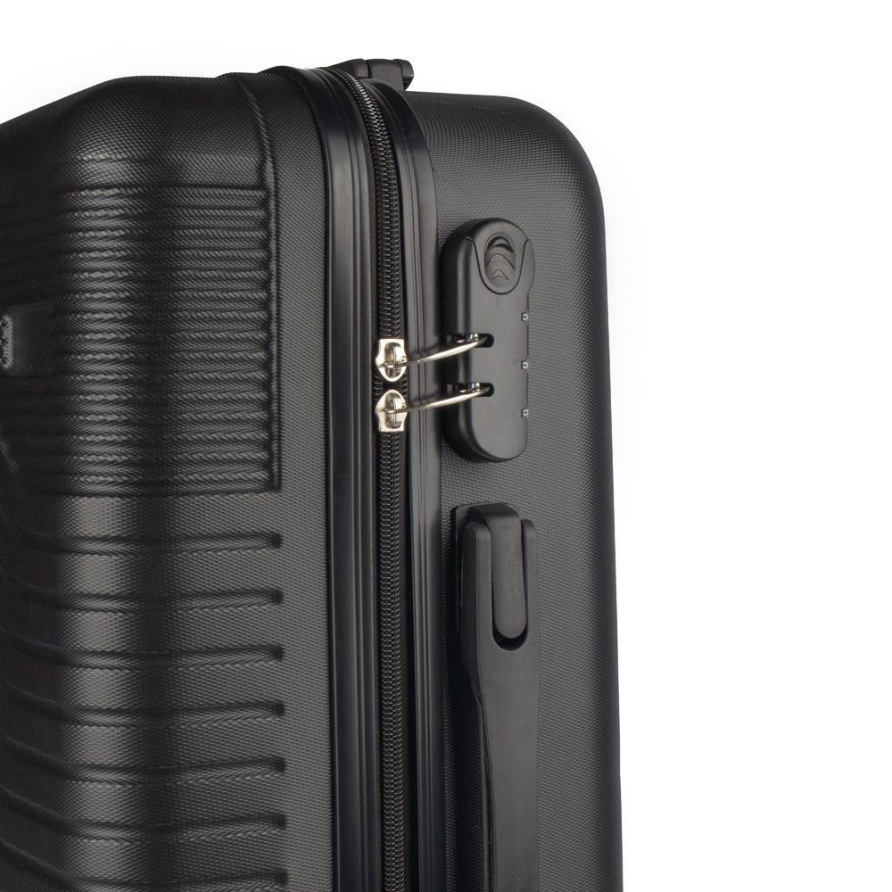 Mala de viagem em ABS VG1555 na cor Preto, brinde personalizado Sky Brindes