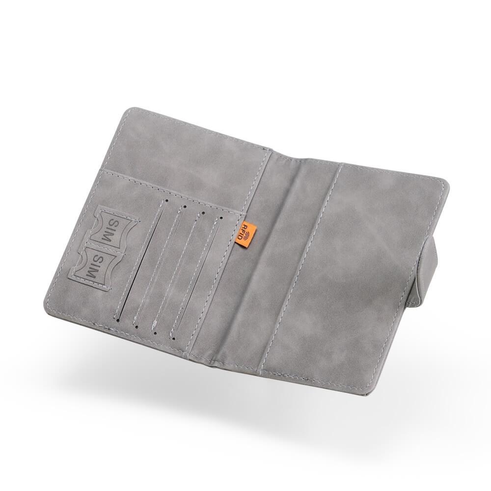 Porta-passaporte VG1651 na cor Azul escuro, brinde personalizado Sky Brindes