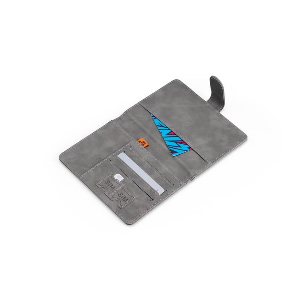 Porta-passaporte VG1651 na cor Azul escuro, brinde personalizado Sky Brindes