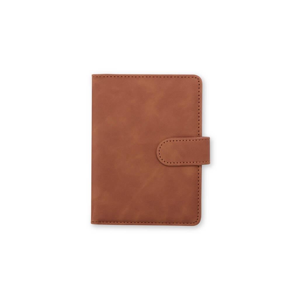 Porta-passaporte VG1651 na cor Marrom, brinde personalizado Sky Brindes
