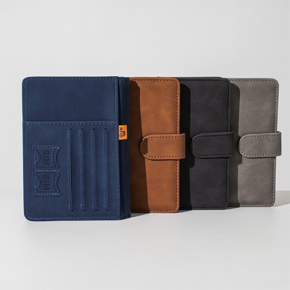 Porta-passaporte VG1651 na cor Azul escuro, brinde personalizado Sky Brindes