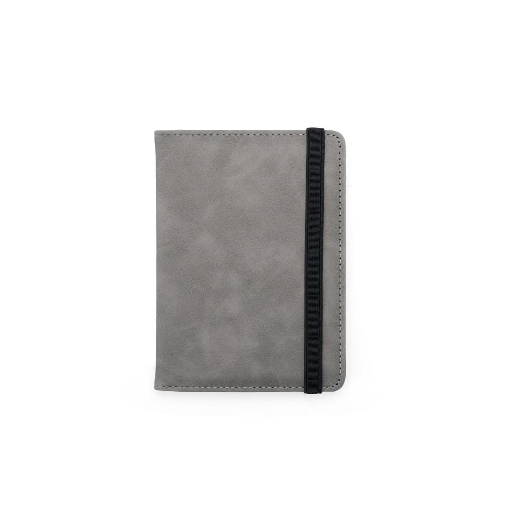 Porta-passaporte VG1652 na cor Cinza, brinde personalizado Sky Brindes