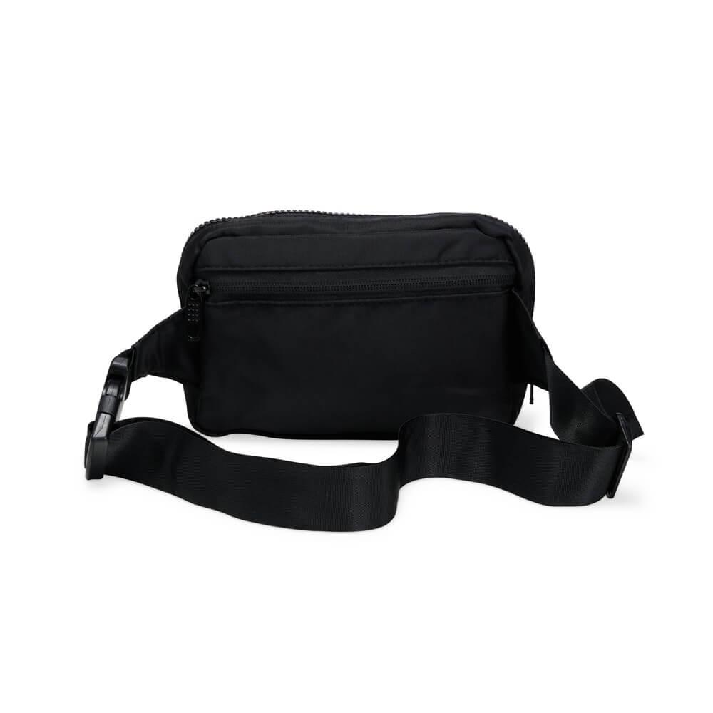 Pochete em Nylon Impermeável VG1657 na cor Preto, brinde personalizado Sky Brindes