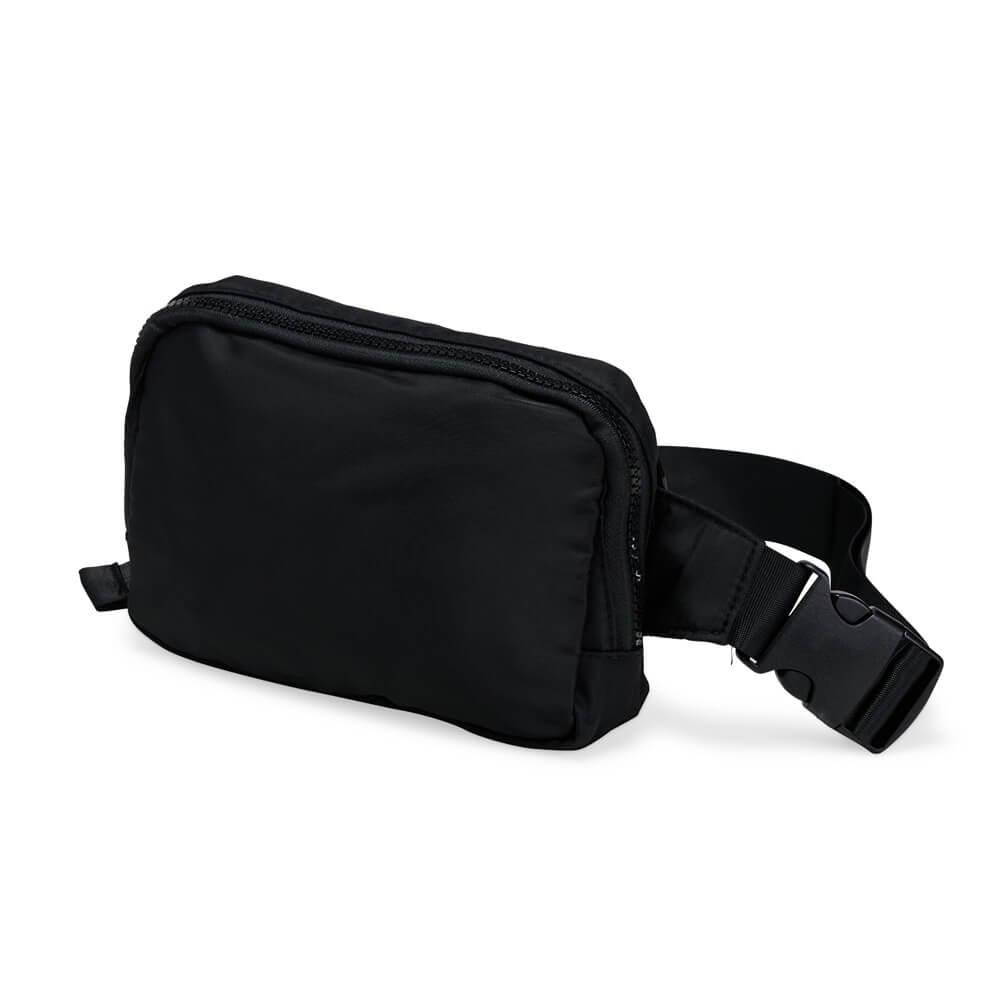 Pochete em Nylon Impermeável VG1657 na cor Preto, brinde personalizado Sky Brindes
