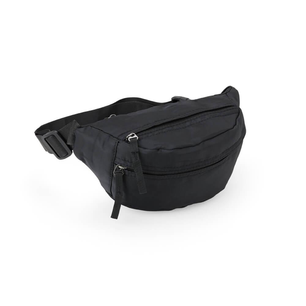 Pochete em Poliéster VG1658 na cor Preto, brinde personalizado Sky Brindes