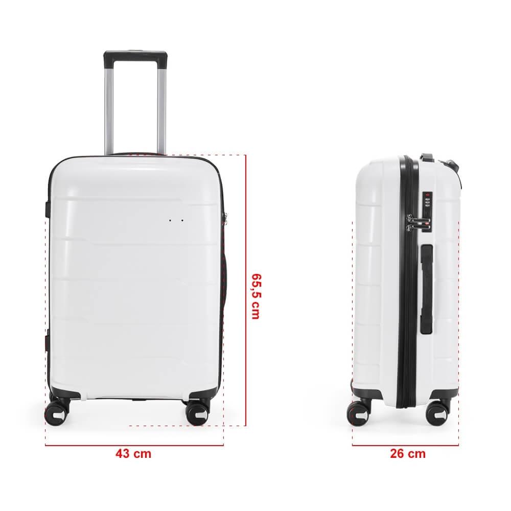 Mala de Viagem 64 Litros VG1660 na cor Branco, brinde personalizado Sky Brindes