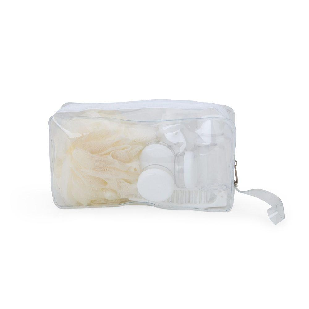 Kit Viagem 10 Peças VG1663 na cor Branco, brinde personalizado Sky Brindes