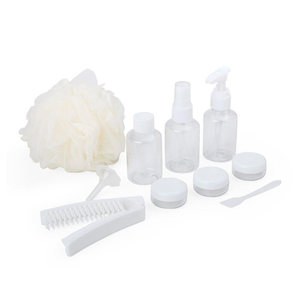 Kit Viagem 10 Peças VG1663 na cor Rosa, brinde personalizado Sky Brindes