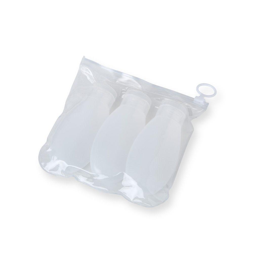 Kit Viagem 3 Peças VG1664 na cor Transparente, brinde personalizado Sky Brindes