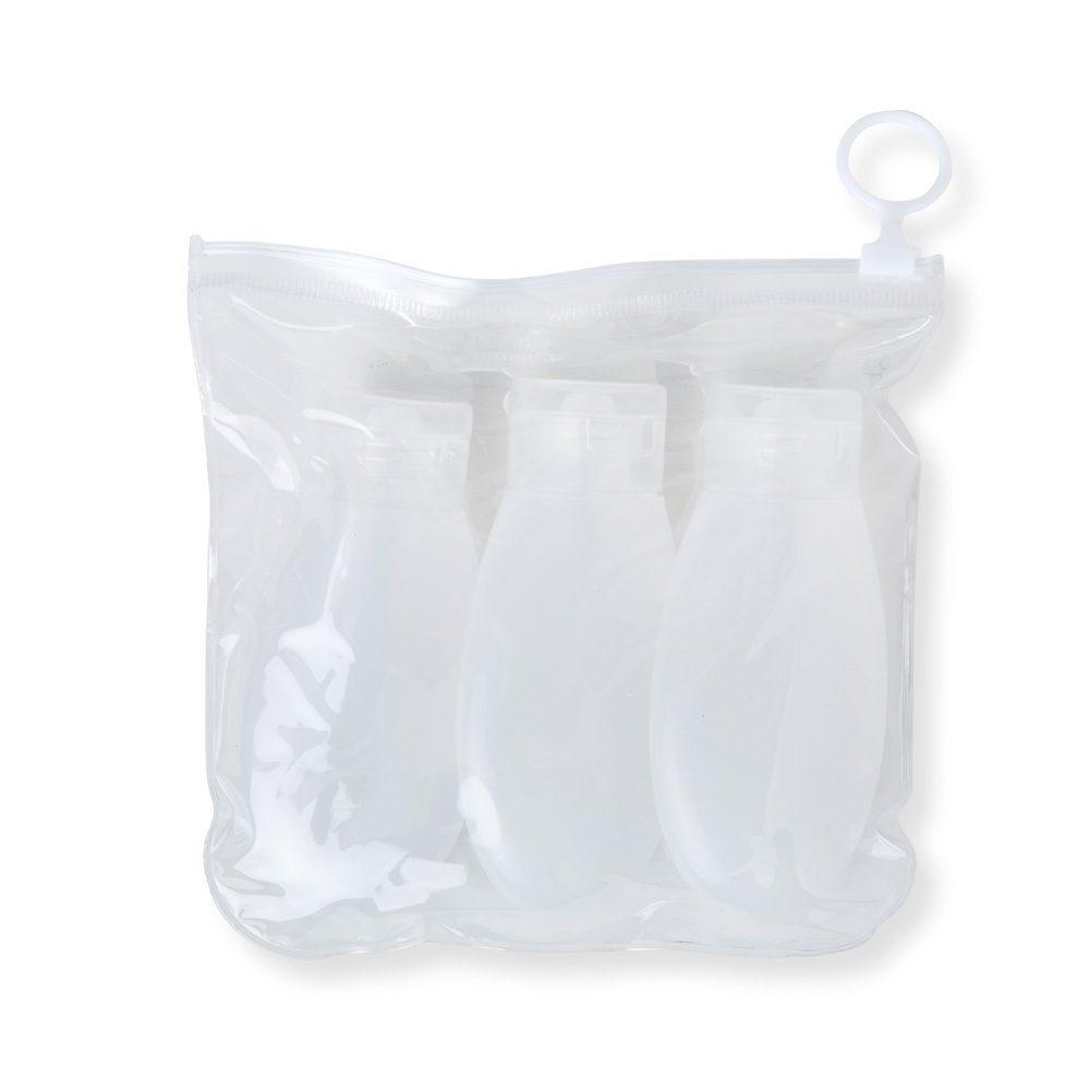 Kit Viagem 3 Peças VG1664 na cor Transparente, brinde personalizado Sky Brindes
