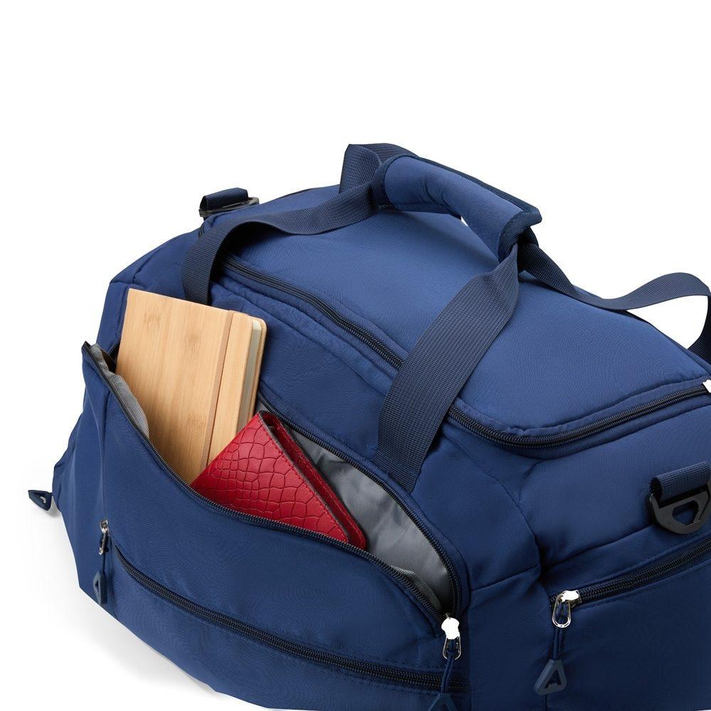 Bolsa Esportiva Oxford 42 Litros VG1667 na cor Azul escuro, brinde personalizado Sky Brindes