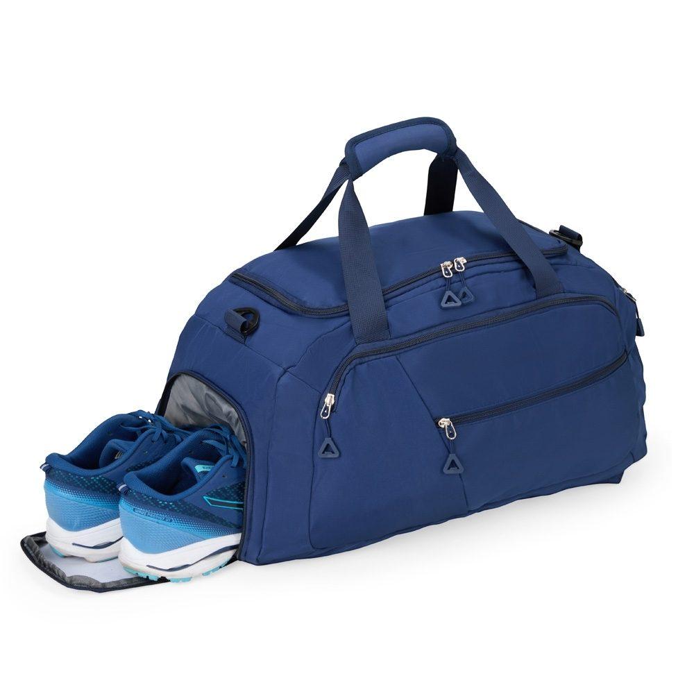 Bolsa Esportiva Oxford 42 Litros VG1667 na cor Azul escuro, brinde personalizado Sky Brindes