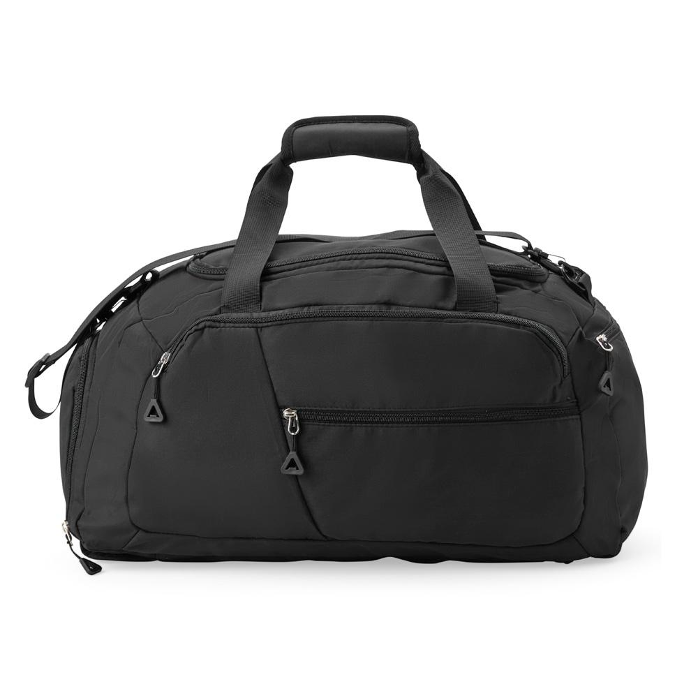 Bolsa Esportiva Oxford 42 Litros VG1667 na cor Preto, brinde personalizado Sky Brindes