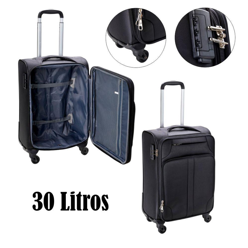 Mala de Bordo 30 Litros P VG1677 na cor Preto, brinde personalizado Sky Brindes